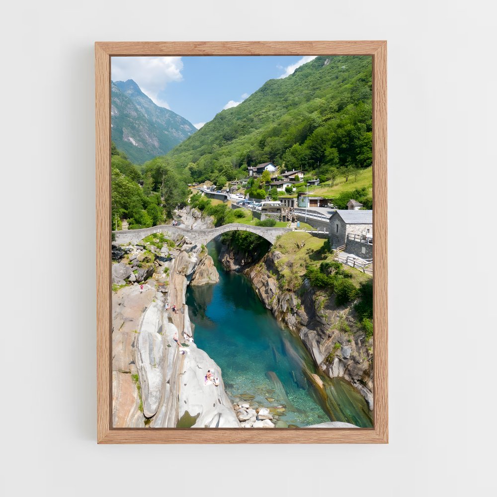 Poster Rivière de Verzasca – affiche Saut à l’élastique (vue 4)